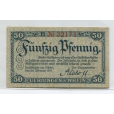 ALEMANIA 1921 BILLETE SIN CIRCULAR HERMOSO Y RARO